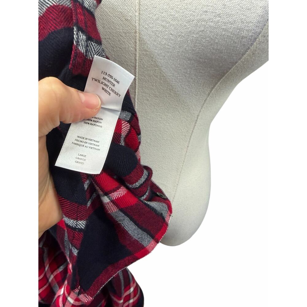 Rails Hunter Button Down Twilight Cherry White NWT - image 3